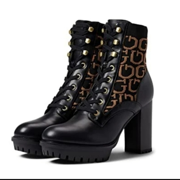 Guess grows ankle heel boots lace-up Size 10 - Picture 14 of 15